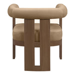 Arienzo Velvet Performance Fabric Upholstered Accent Chair in Beige