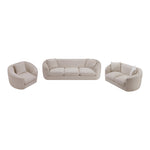 Penelope Chenille Fabric Upholstered Chair in Beige
