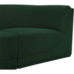 Ollie 128" Boucle Fabric Upholstered 6pc. Modular Sectional in Green