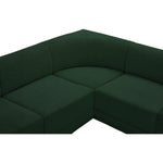 Ollie 128" Boucle Fabric Upholstered 6pc. Modular Sectional in Green