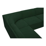 Ollie 128" Boucle Fabric Upholstered 6pc. Modular Sectional in Green