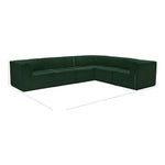 Ollie 128" Boucle Fabric Upholstered 6pc. Modular Sectional in Green