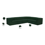 Ollie 128" Boucle Fabric Upholstered 6pc. Modular Sectional in Green