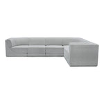 Ollie 128" Boucle Fabric Upholstered 6pc. Modular Sectional in Grey