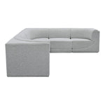 Ollie 128" Boucle Fabric Upholstered 6pc. Modular Sectional in Grey