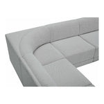 Ollie 128" Boucle Fabric Upholstered 6pc. Modular Sectional in Grey
