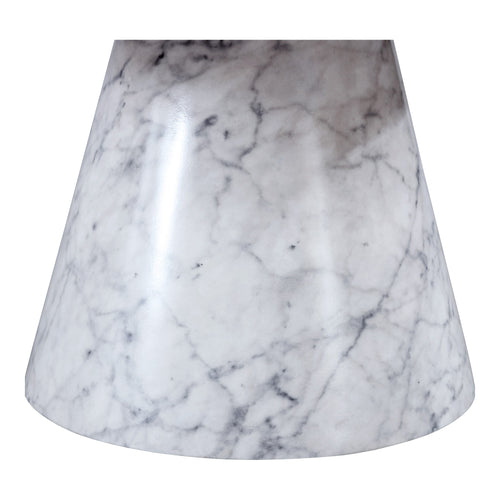 Omni Faux Marble Coffee Table in White