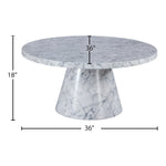 Omni Faux Marble Coffee Table in White