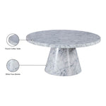 Omni Faux Marble Coffee Table in White