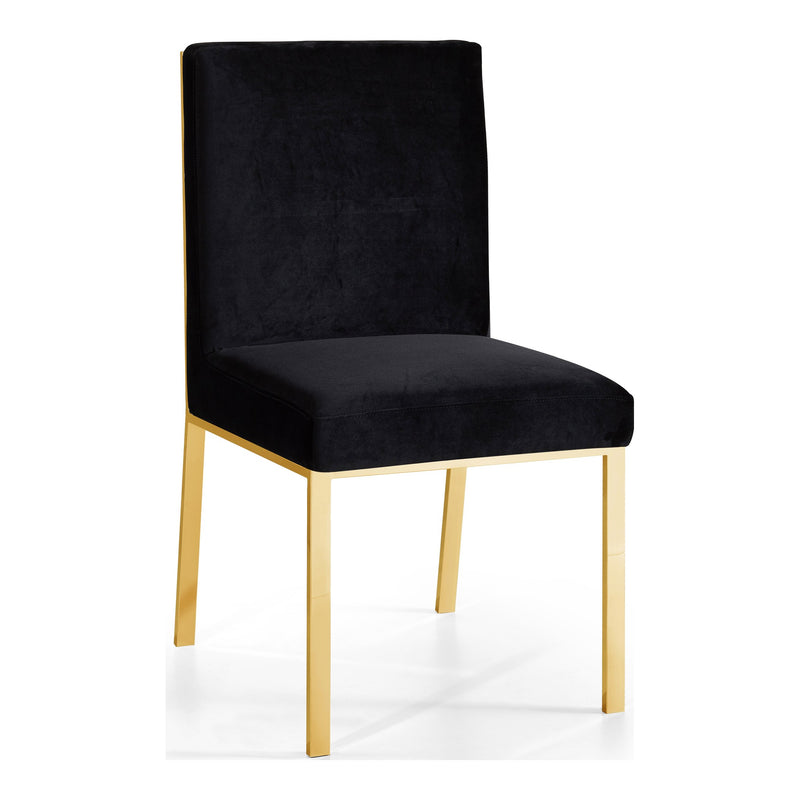 Opal Velvet Upholstered Dining Chair in Black