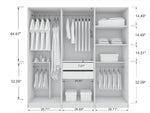 Gramercy 82" Wardrobe Closet in White