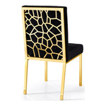Opal Velvet Upholstered Dining Chair in Black