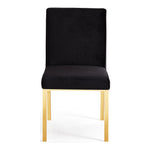 Opal Velvet Upholstered Dining Chair in Black
