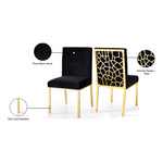 Opal Velvet Upholstered Dining Chair in Black