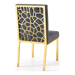 Opal Velvet Upholstered Dining Chair in Grey