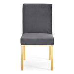 Opal Velvet Upholstered Dining Chair in Grey