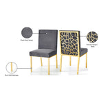 Opal Velvet Upholstered Dining Chair in Grey