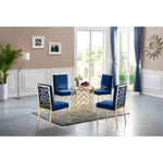 Opal Velvet Upholstered Dining Chair in Navy