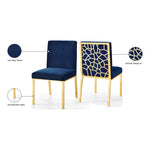 Opal Velvet Upholstered Dining Chair in Navy