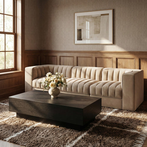 Otto Oak Veneer Coffee Table in Black