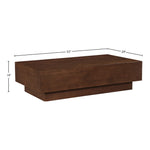 Otto Oak Veneer Coffee Table in Brown