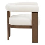 Arienzo Velvet Performance Fabric Upholstered Accent Chair in Cream