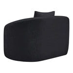 Penelope Chenille Fabric Upholstered Chair in Black