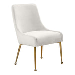 Owen Velvet Upholstered Dining Chair in Cream