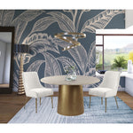 Owen Velvet Upholstered Dining Chair in Cream