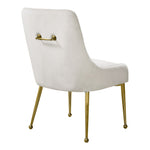 Owen Velvet Upholstered Dining Chair in Cream