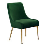 Owen Velvet Upholstered Dining Chair in Green