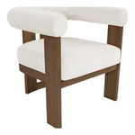 Arienzo Velvet Performance Fabric Upholstered Accent Chair in Cream