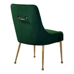 Owen Velvet Upholstered Dining Chair in Green