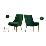 Owen Velvet Upholstered Dining Chair in Green