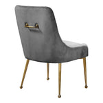 Owen Velvet Upholstered Dining Chair in Grey