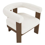 Arienzo Velvet Performance Fabric Upholstered Accent Chair in Cream