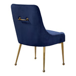 Owen Velvet Upholstered Dining Chair in Navy