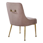 Owen Velvet Upholstered Dining Chair in Pink