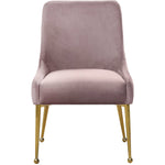 Owen Velvet Upholstered Dining Chair in Pink