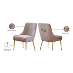 Owen Velvet Upholstered Dining Chair in Pink
