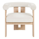Arienzo Velvet Performance Fabric Upholstered Accent Chair in Cream