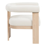 Arienzo Velvet Performance Fabric Upholstered Accent Chair in Cream