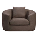 Penelope Chenille Fabric Upholstered Chair in Brown