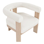 Arienzo Velvet Performance Fabric Upholstered Accent Chair in Cream
