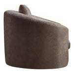 Penelope Chenille Fabric Upholstered Chair in Brown