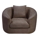 Penelope Chenille Fabric Upholstered Chair in Brown