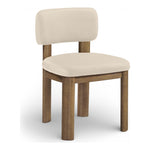 Paloma Vegan Leather Upholstered Dining Chair in Beige