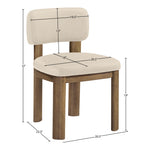 Paloma Vegan Leather Upholstered Dining Chair in Beige
