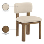Paloma Vegan Leather Upholstered Dining Chair in Beige