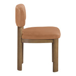 Paloma Vegan Leather Upholstered Dining Chair in Cognac